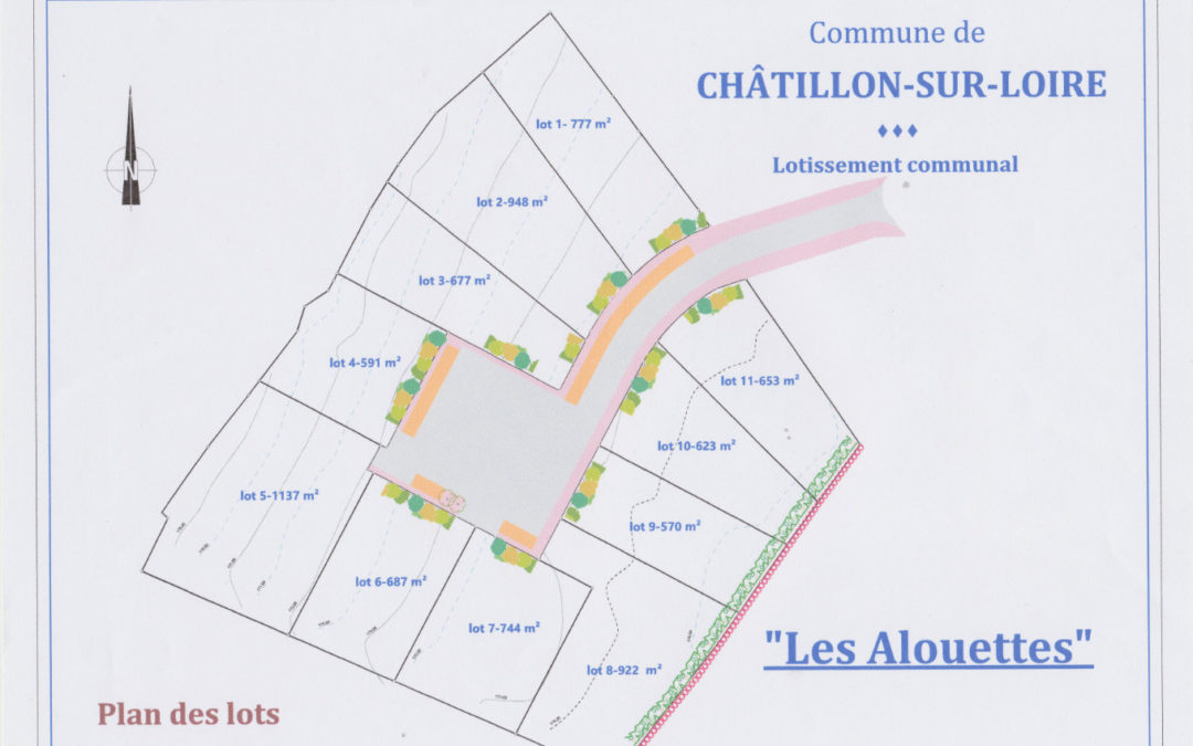 Des terrains viabilisés sont à vendre par la Mairie rue des Alouettes !