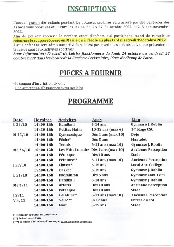 programme