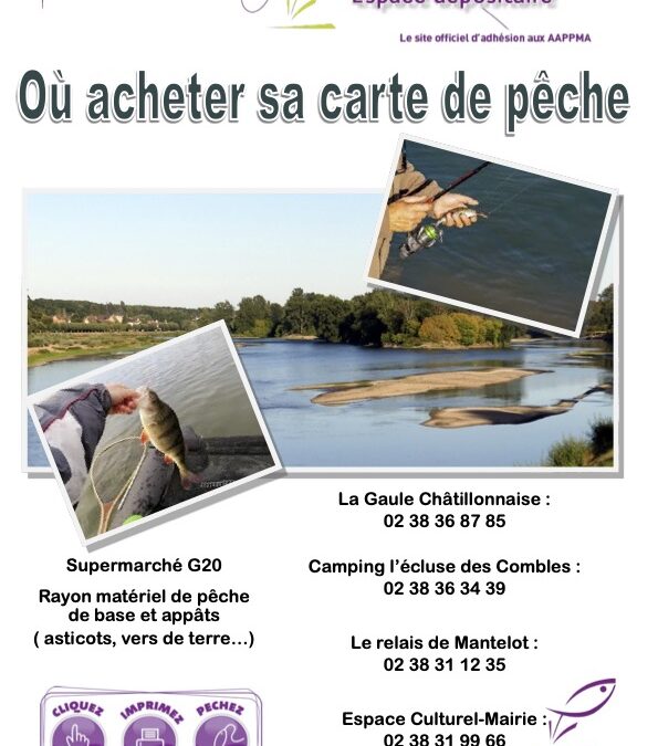 Où acheter sa carte de pêche à Châtillon ?