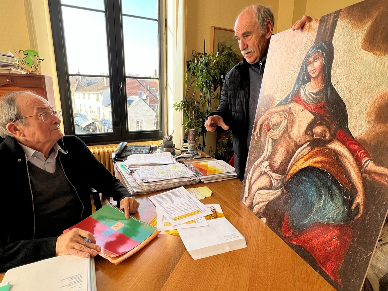 Reproduction des deux tableaux de la chapelle Saint Hubert