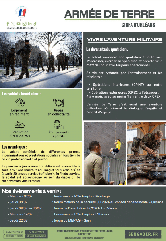 L’Armée de terre continue de recruter