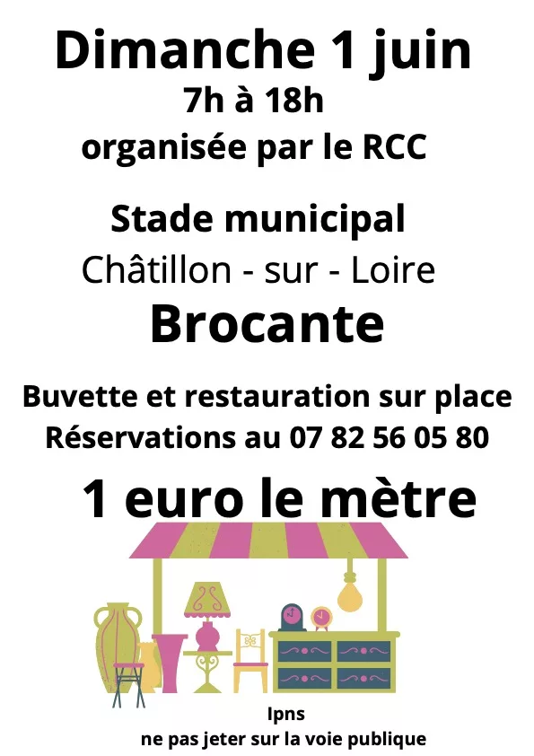 Affiche brocante RCC boutique