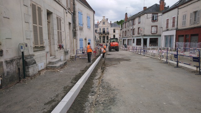 Les travaux avancent vite dans le centre-ville