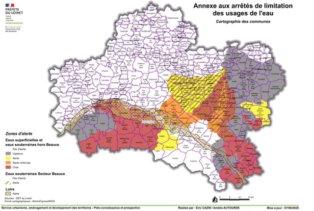 Alerte sécheresse dans le Loiret