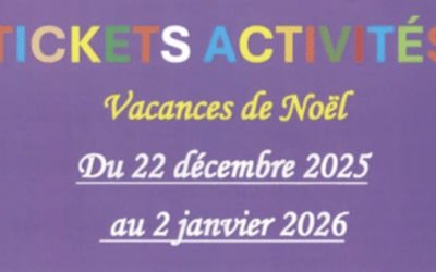 Tickets activités pendant les vacances de Noël