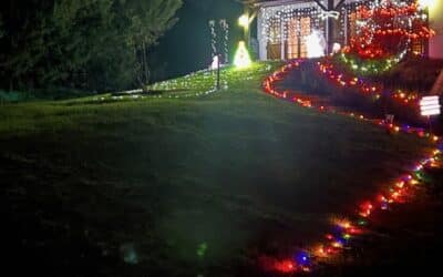 Illuminations des jardins et des maisons pour les fêtes