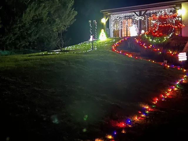 Illuminations des jardins et des maisons pour les fêtes