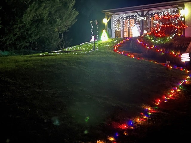 Illuminations des jardins et des maisons pour les fêtes