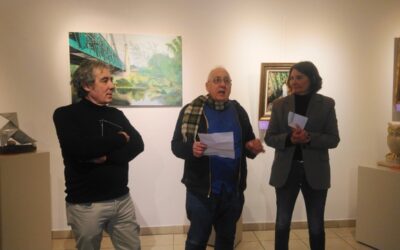 Christophe et Claude Joneau, artistes sculpteur et peintre.