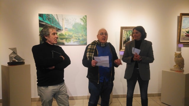 Christophe et Claude Joneau, artistes sculpteur et peintre.